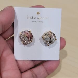 NWT Kate Spade Clear Rounded Square Stud Earrings